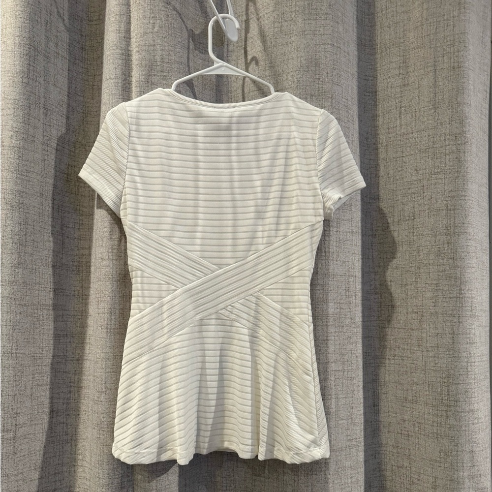 White textured shirt